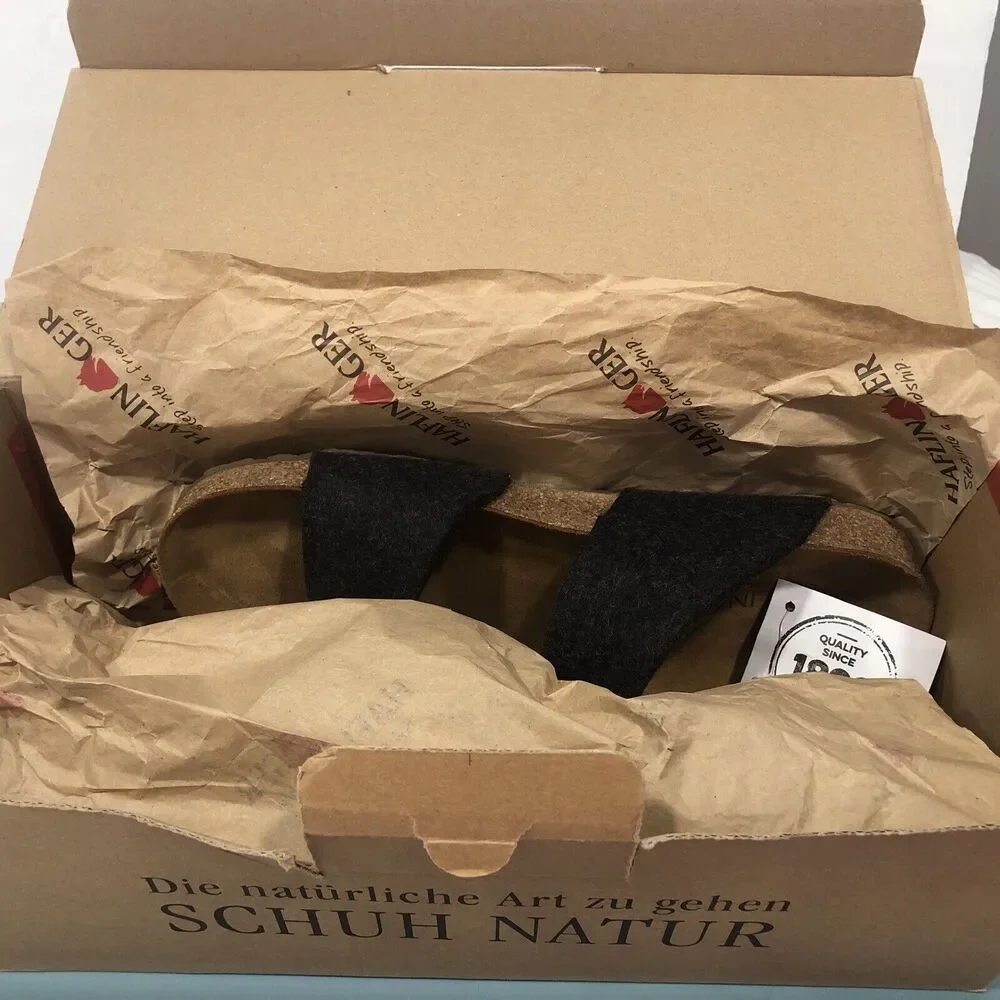 Haflinger Anabel Sandal Slip On Felted Wool EU 41‎ / US 10 with Box